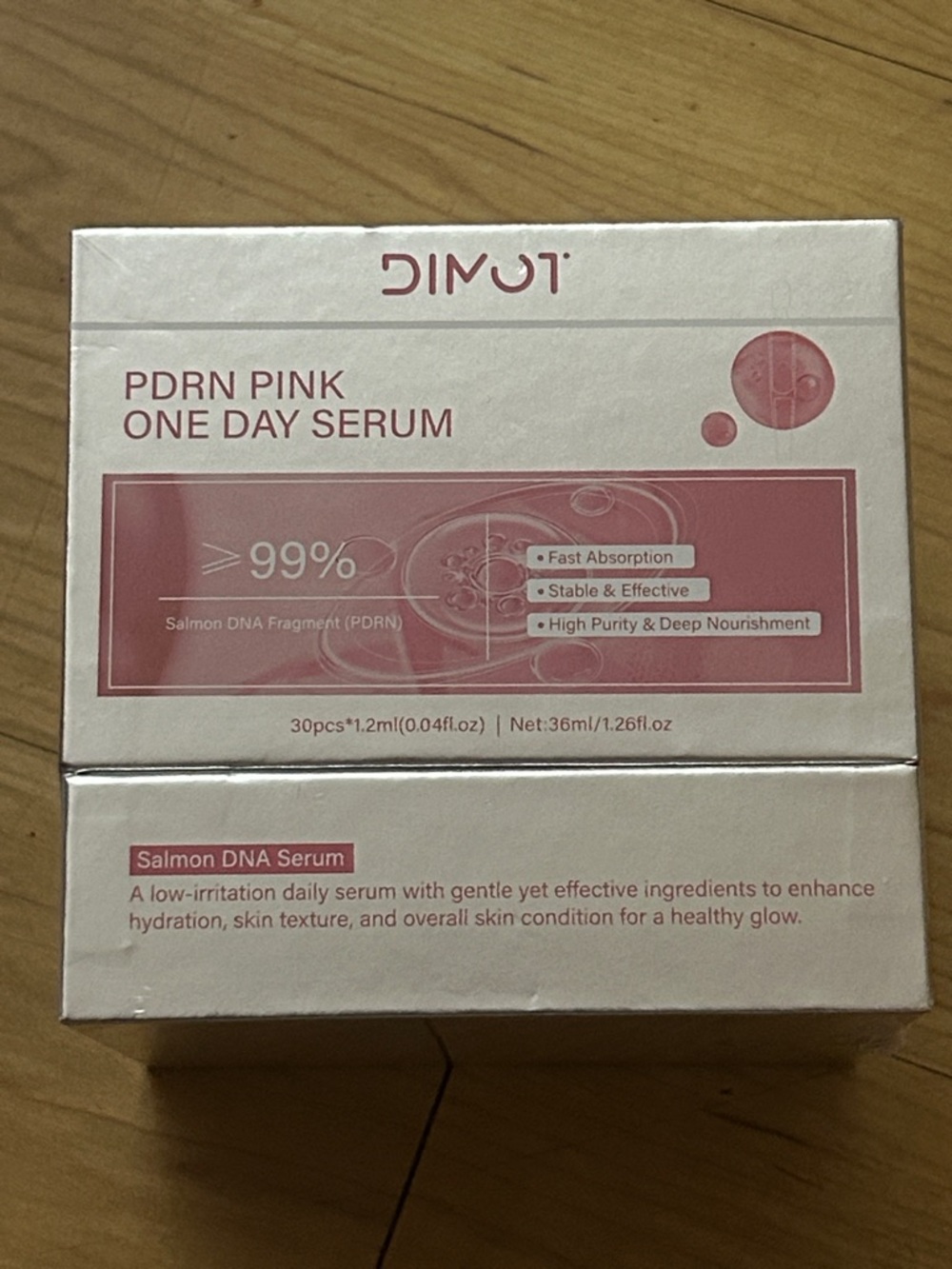 PDRN Pink One Day Serum - Salmon DNA Daily Serum (Pink) Dimot.  New sealed